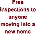 Free inspections to anyone moving into a new home